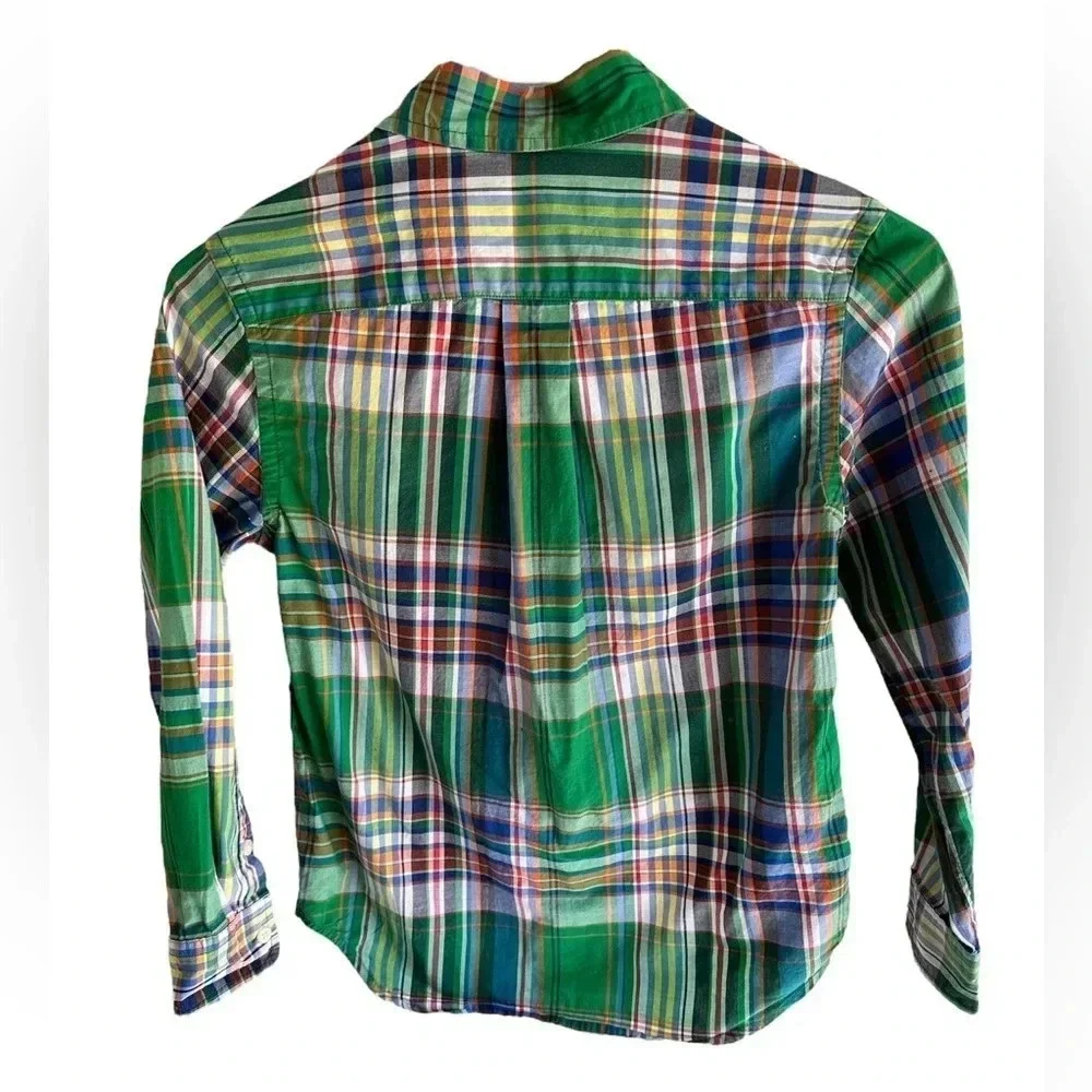 EUC  Ralph Lauren Plaid Polo shirt. Super cute for upcoming holiday parties.